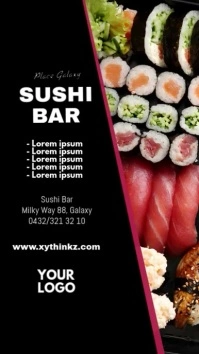 Sushi Bar Restaurant china Chinese food ad Instagram Story template