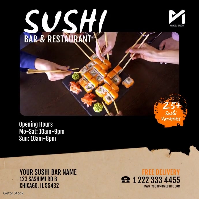 Sushi Bar Restaurant Video Template PosterMyWall Sushi Bar Restaurant Video Template PosterMyWall