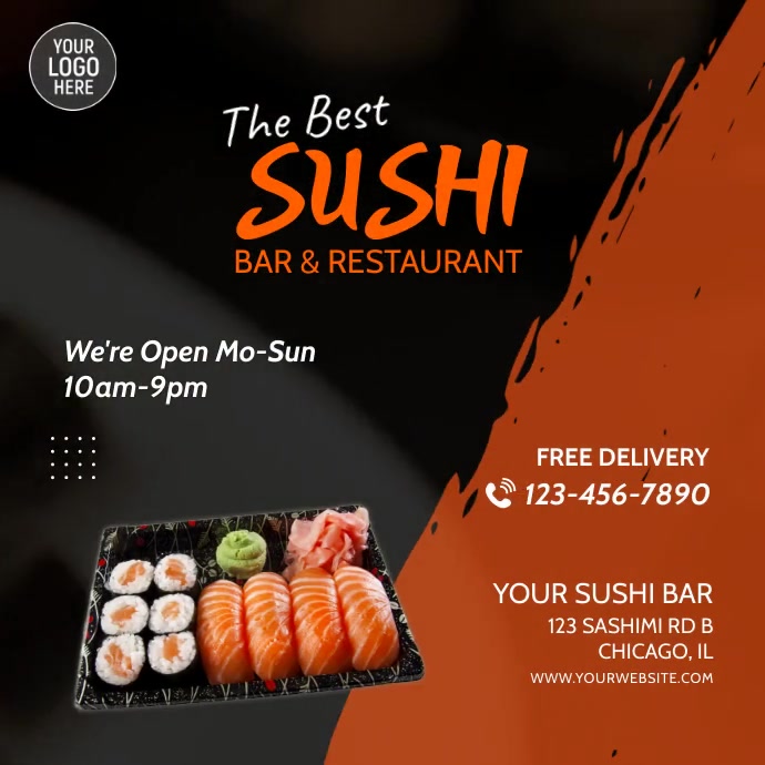 Sushi Bar Restaurant Video Template PosterMyWall Sushi Bar Restaurant Video Template PosterMyWall