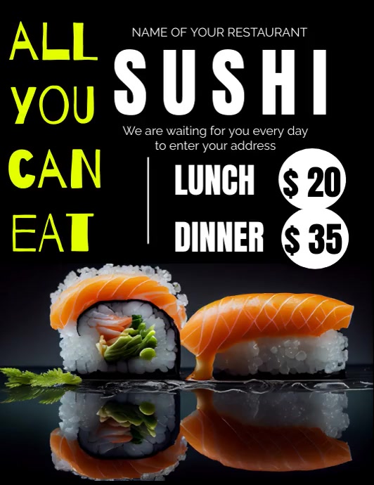 SUSHI Folheto (US Letter) template