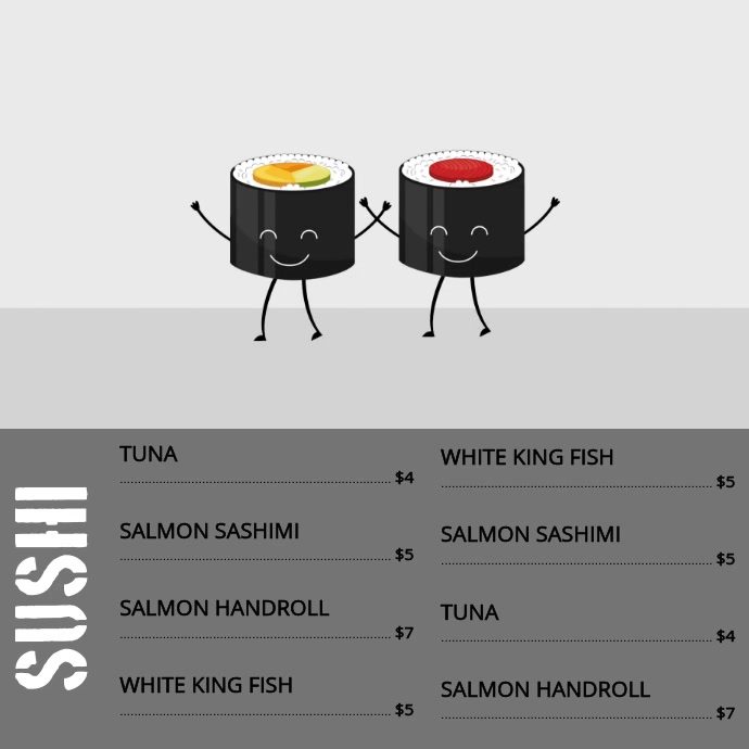 Sushi Template | PosterMyWall