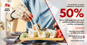 Sushi facebook post discount voucher
