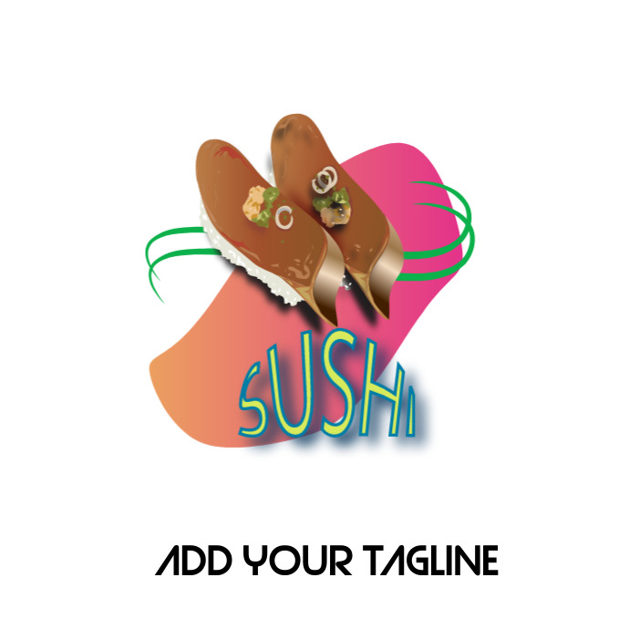Sushi logo design template