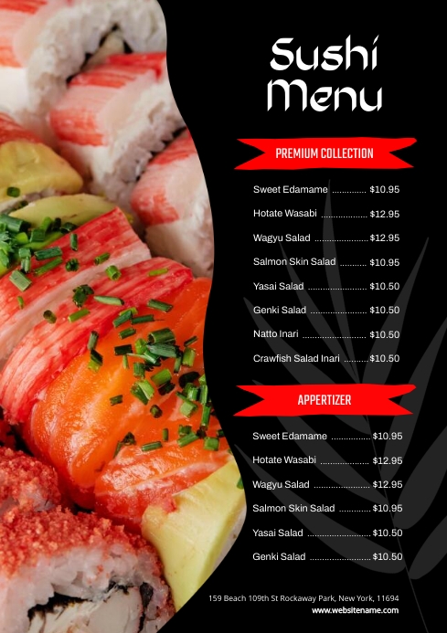 Sushi Example Grid Menu Sushi Restaurant Menu Design Ideas 5 Sushi Restaurant Menu Examples