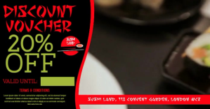 Noir Sushi Discount Voucher Facebook Shared Image Template