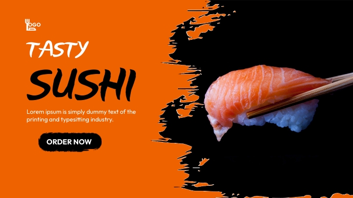 Sushi Youtube Thumbnail YouTube-Kanal-Coverfoto template