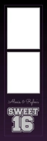 Sweet 16 Birthday 2x6 Photo Frame Template Banner 2' × 6'