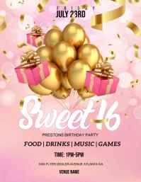 SWEET 16 Pamflet (Letter AS) template