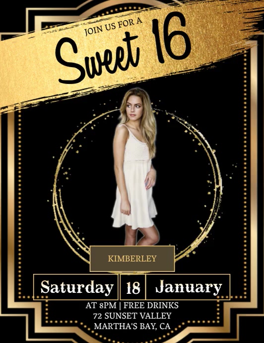 Sweet 16 Birthday Invitation Templates Free