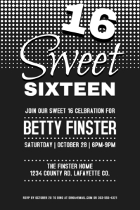 Sweet 16 Template PosterMyWall sweet-16-template-postermywall