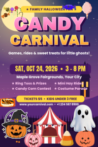 Viola Halloween Carnival Poster Template