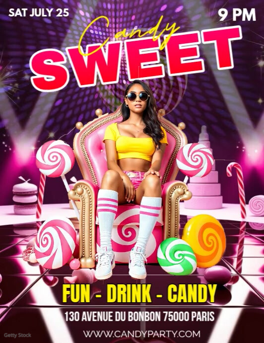Sweet Candy Flyer Template | PosterMyWall