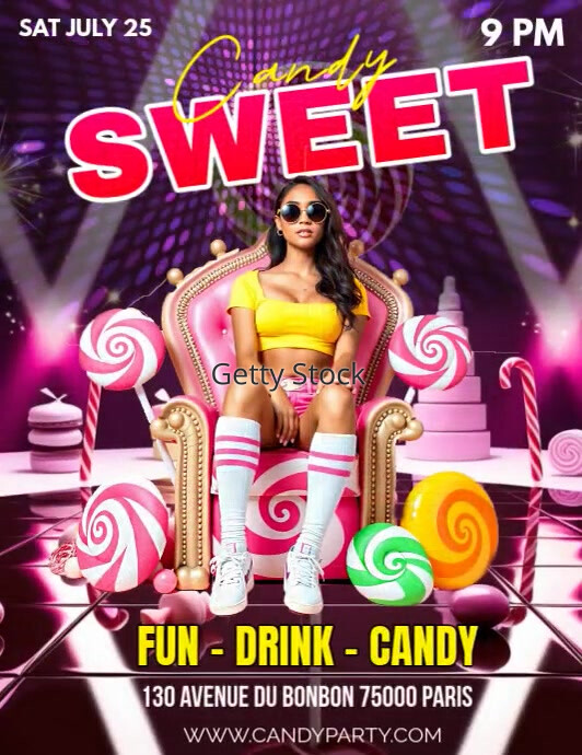 Sweet Candy Flyer Template | PosterMyWall