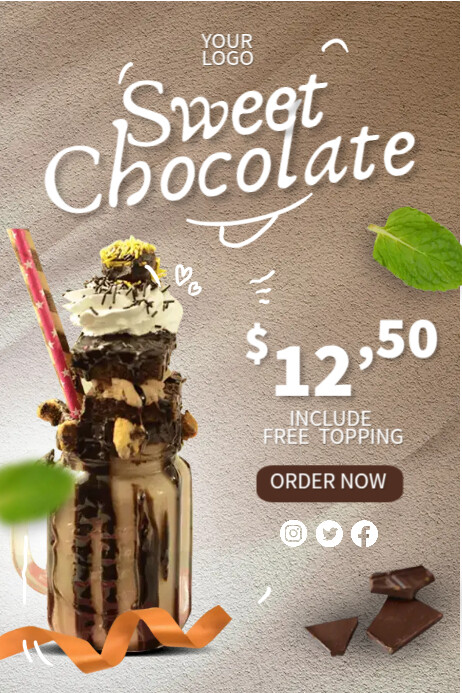 Sweet Chocolate Ads Template | PosterMyWall