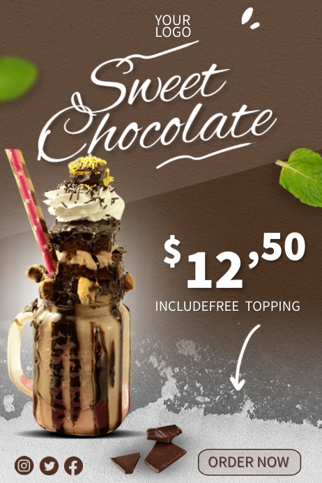 Sweet Chocolate Template | PosterMyWall