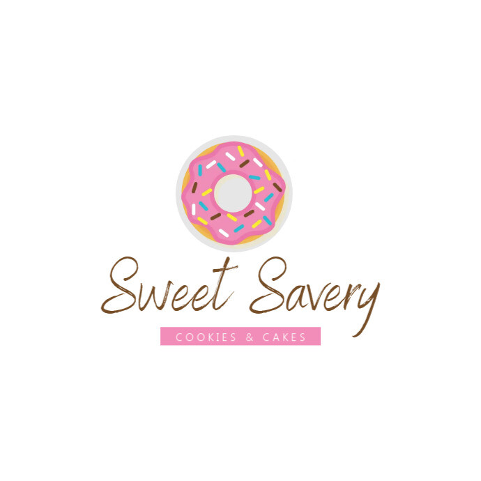 Sweet Donuts Shop Bakery Logo Template Logótipo