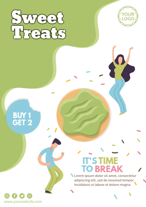 Example Poster Food Add Sweets Sweet Food Poster Template | PosterMyWall