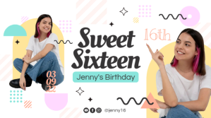 Sweet Sixteen Ads Photo de couverture de chaîne YouTube template
