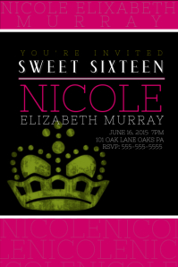sweet sixteen invitations templates