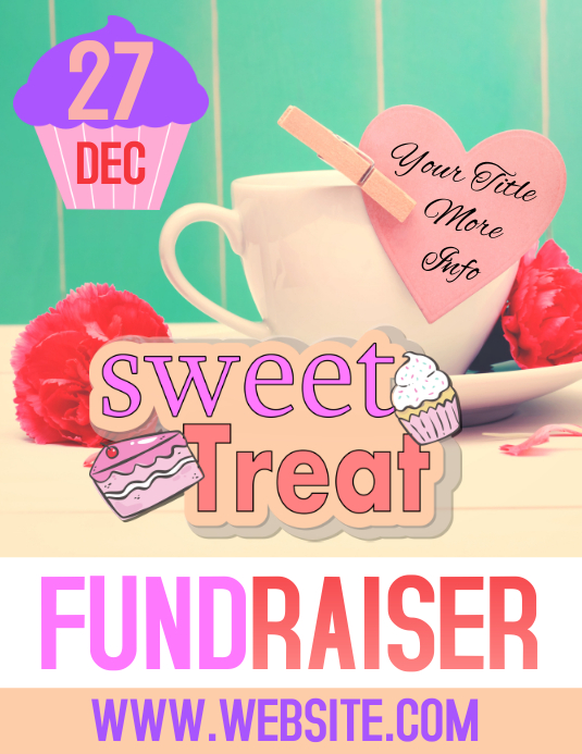 SWEET TREAT FUNDRAISER TEMPLATE | PosterMyWall
