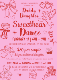 Sweetheart Dance Flyer A6 template