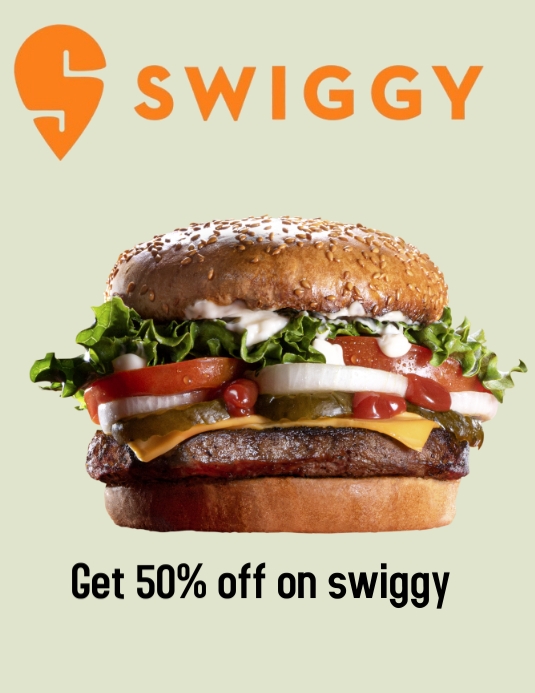 swiggy Flyer (US Letter) template