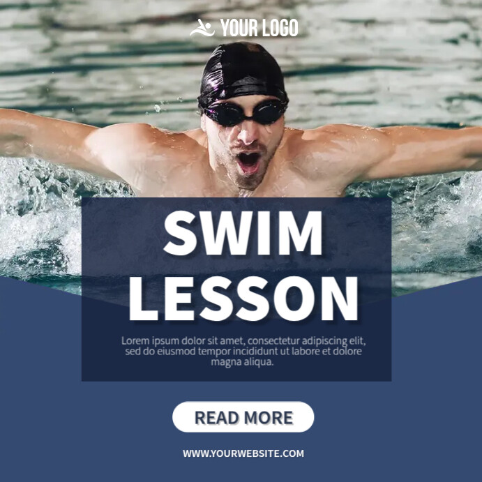 Swim Lesson Instagram Post template