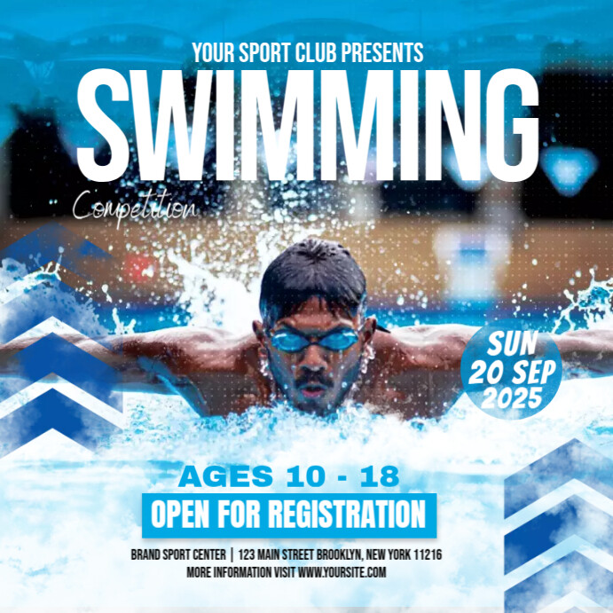 Ap Rac4e Poster Copy of Swimming Competition Ads | PosterMyWall