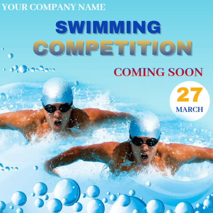 Swimming Event Names Examples Swimming Competition Template | PosterMyWall