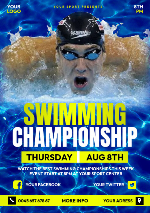 Pool Compition Posters Plantilla de Swimming competition poster | PosterMyWall