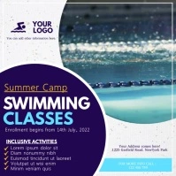 swimming Publicación de Instagram template