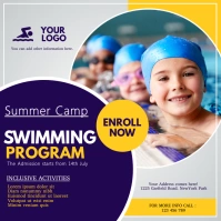 swimming Instagram-opslag template