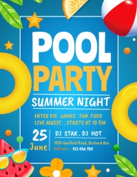 swimming Flyer (format US Letter) template