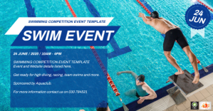 Swimming Event Template Facebook 共享图片