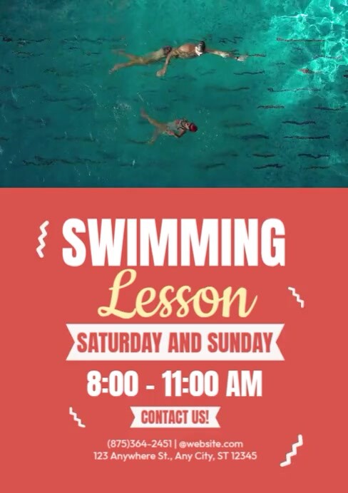 Swimming Lesson Template | PosterMyWall