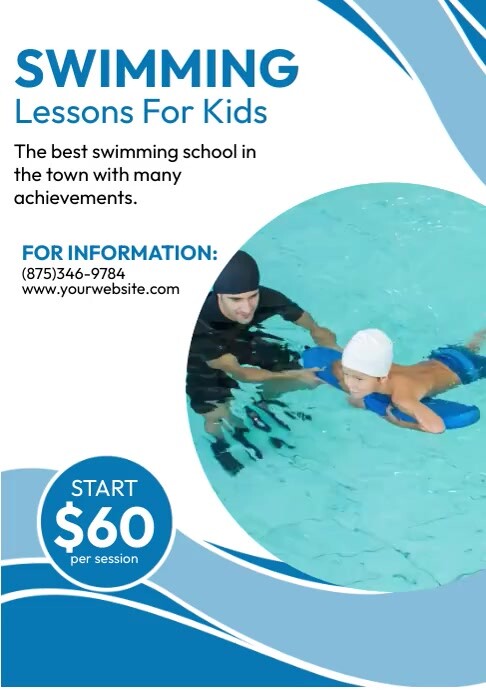 Swimming Lesson for Kids Template | PosterMyWall