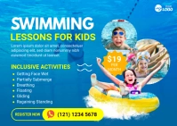 Swimming Lessons Ad Template Briefkaart