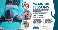 Swimming Lessons  Ad Template ภาพที่แชร์บน Facebook