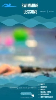 swimming lessons Digital Display (9:16) template