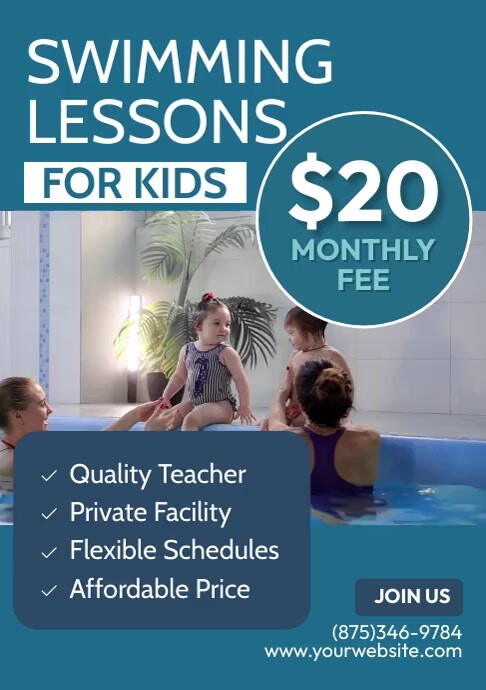Swimming Lessons Template | PosterMyWall