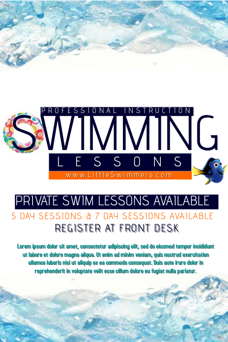 swimming template