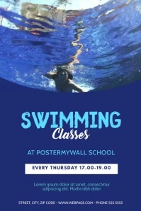 swimming lessons Video template Poster