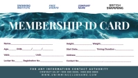 Swimming Membership Card Template