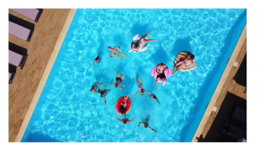 Blue Pool Party Coverfoto til YouTube-kanal Template