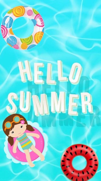 Pool Hello Sumer Swimming pool hello summer Template | PosterMyWall