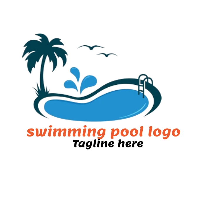 swimming pool logo Template | PosterMyWall