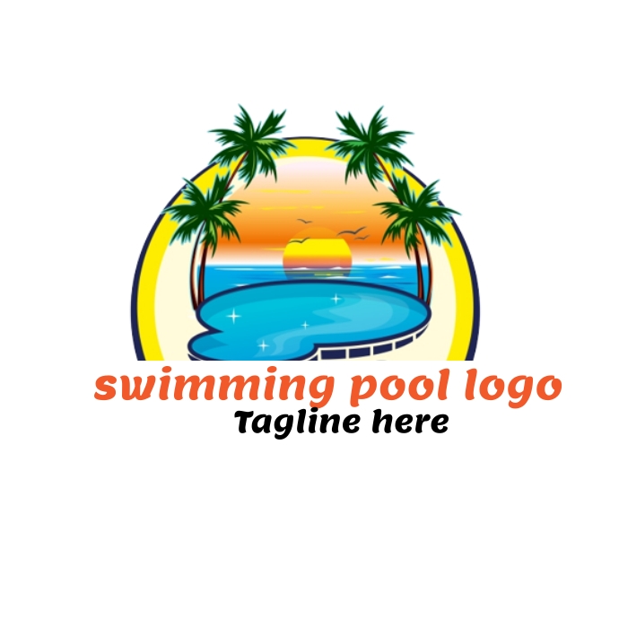 swimming pool logo Template | PosterMyWall