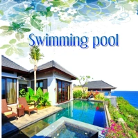 swimming pool poster Logotipo template