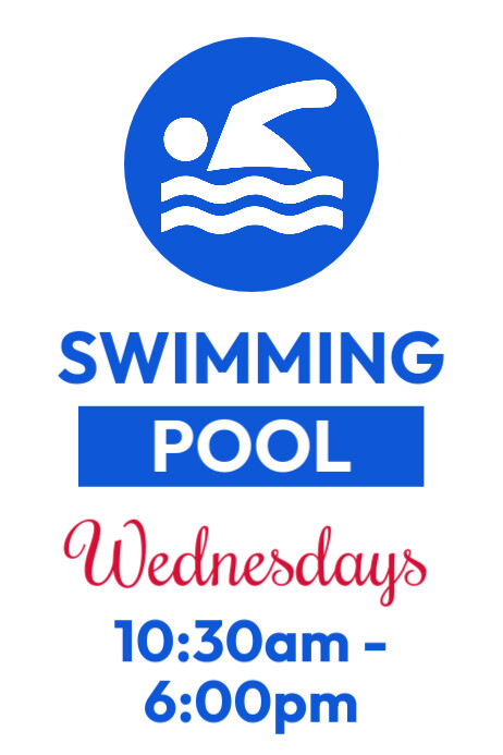 Swimming pool signage design Template | PosterMyWall