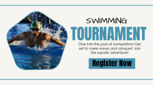 Bianco Swimming Tournament Twitter-Beitrag Template